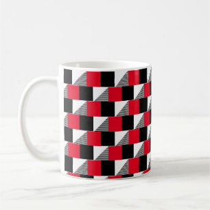 red and black Buffalo Plaid Modern chequerboard Coffee Mug