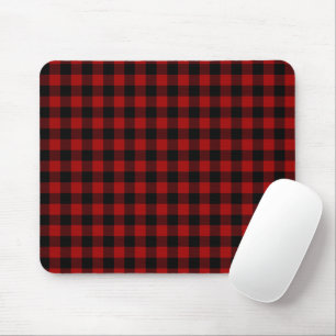 Red and Black Buffalo Plaid Mouse Mat
