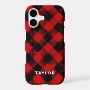 Red and Black Buffalo Plaid Personalised