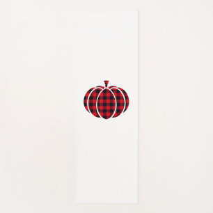 Red and Black Buffalo Plaid Pumpkin Thanksgiving C Yoga Mat