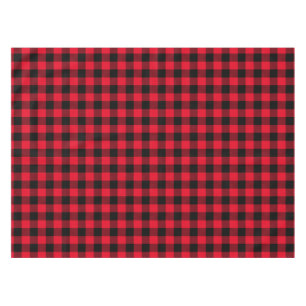 Red and Black Buffalo Plaid Tablecloth