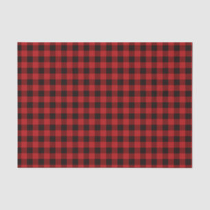 Red and Black Buffalo Plaid Tissue Paper