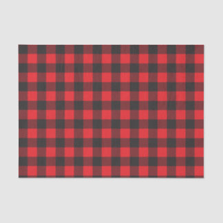 Red and Black Buffalo Plaid Tissue Paper