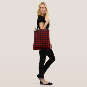 Red and Black Buffalo Plaid Tote Bag