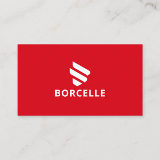 Red and black business card