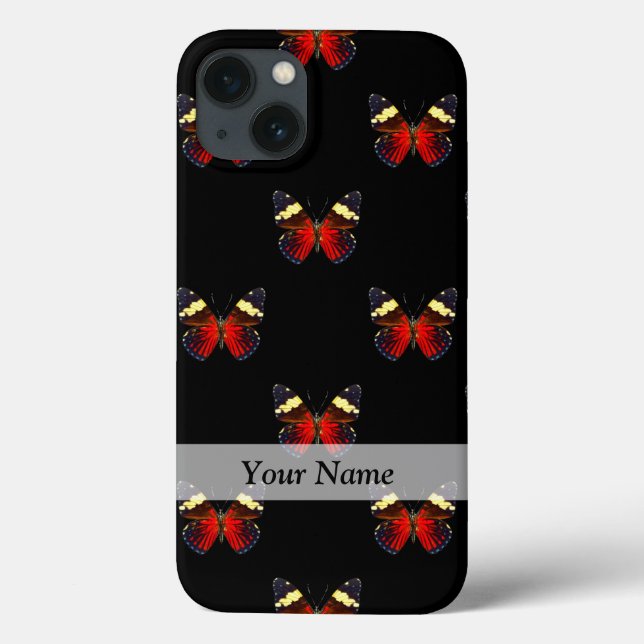 Red and black butterfly pattern Case-Mate iPhone case (Back)