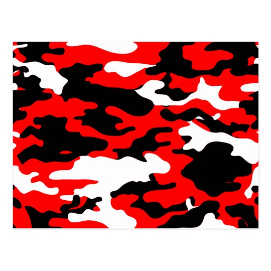 Red and Black Camo Postcard | Zazzle.co.uk