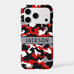 Red and Black Camouflage Personalised