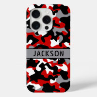 Red and Black Camouflage Personalised