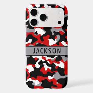 Red and Black Camouflage Personalized