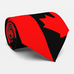  Red and Black Canadian Maple on Two Colour Tie