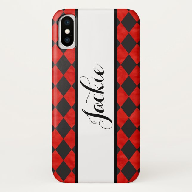 Red and Black Case-Mate iPhone Case (Back)