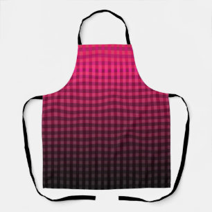 Red and black chequered pattern gradient  apron