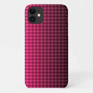 Red and black chequered pattern gradient iPhone 11 case