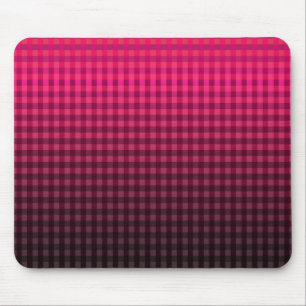 Red and black chequered pattern gradient mouse mat