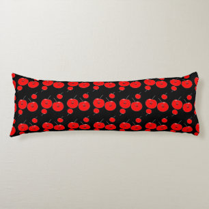 Red And Black Cherry Pattern Body Cushion