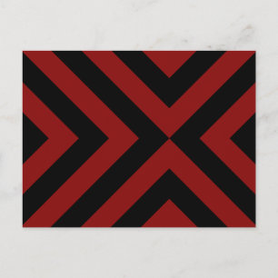 Red and Black Chevrons Postcard