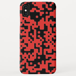 Red and Black Chic Cool Pattern iPhone XS Max Case