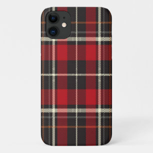 Red and Black Christmas Winter Plaid iPhone 11 Case