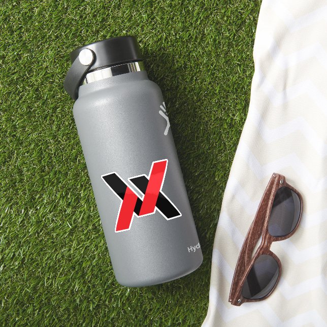 Red and Black Classic Minimal Letter VA  (HydroFlask Insitu)