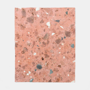 Red and Black Colorful Small Gravel Rocks Pebbelsa Fleece Blanket