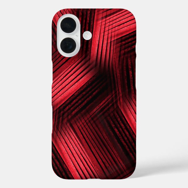 Red and Black Contemporary Abstract Case-Mate iPhone Case (Back)