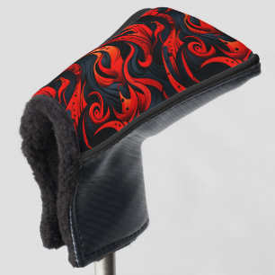 Red and Black Design Golf Head Cover