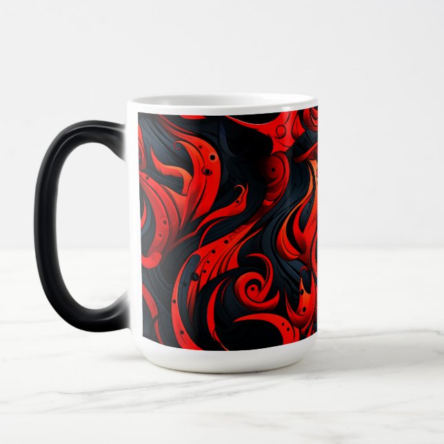Red and Black Design Magic Mug (Left)