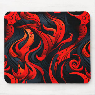 Red and Black Design Mouse Mat