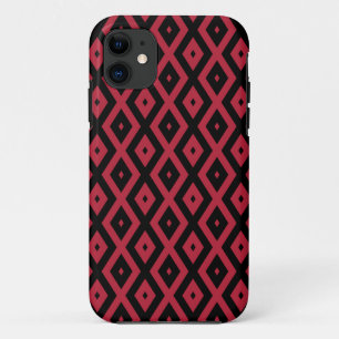 Red and black diamond pattern iPhone 11 case