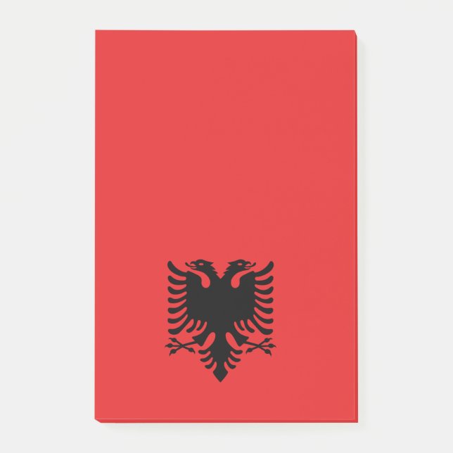 Red and Black Double Headed Eagle Flag of Albania Post-it Notes (Front)