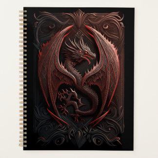 Red and Black Dragon Planner