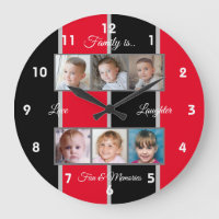 Red and black family photos