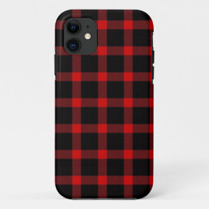 Red and black flannel iPhone case