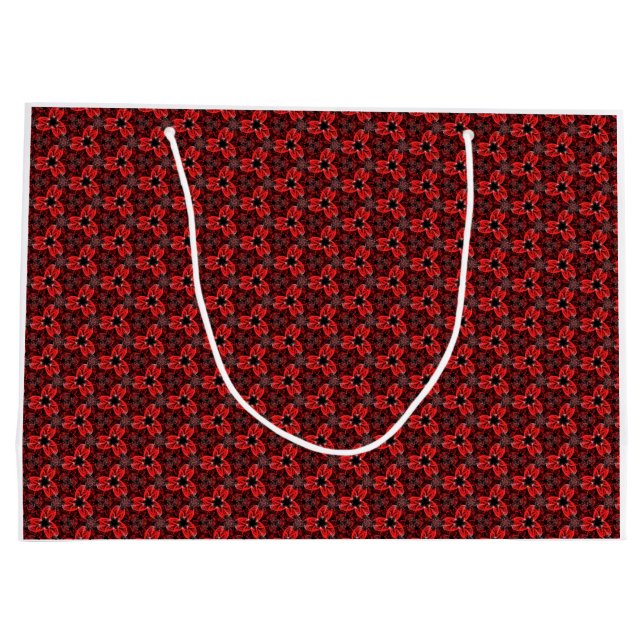 Red and Black Floral Show Gift Bag (Back)