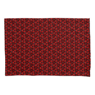 Red and Black Floral Show Pillowcase