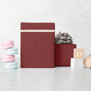 Red and Black Floral Show Wrapping Paper