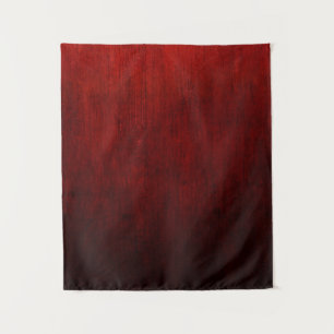 Red and black floral textile tapestry
