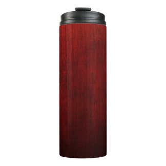 Red and black floral textile thermal tumbler