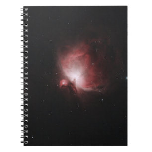 RED AND BLACK GALAXY WITH STARS NOTEBOOK