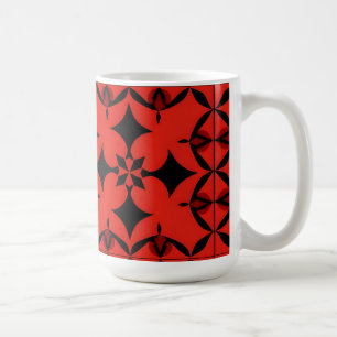 Red and Black Geometric Abstract Art  Coffee Mug