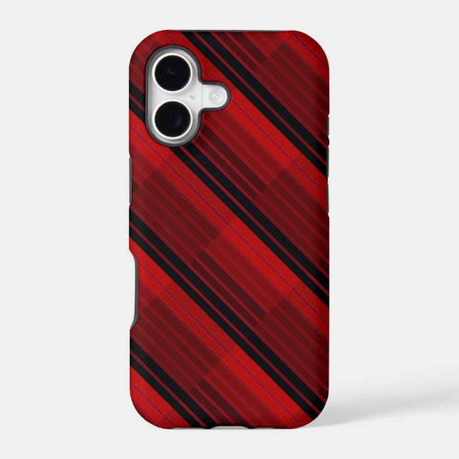 Red and Black Geometric Patchwork Quilt  (Back)