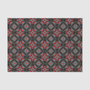 Red and Black Geometric Pattern Tissue Paper