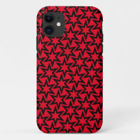 Red And Black Geometric Star Pattern