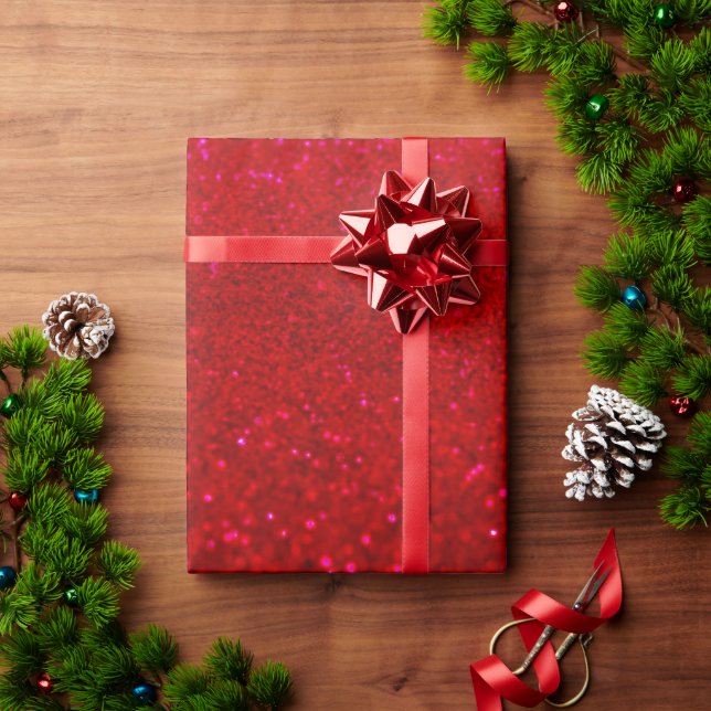Red and black glitter Ombre Wrapping Paper (Holiday Gift)