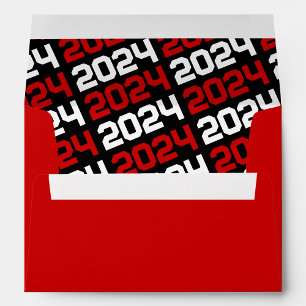 Red and Black Graduation Envelopes