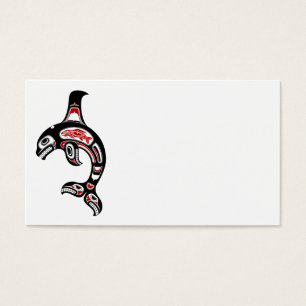 Red and Black Haida Spirit Killer Whale