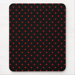 Red and Black Hearts. Pattern. Mouse Mat