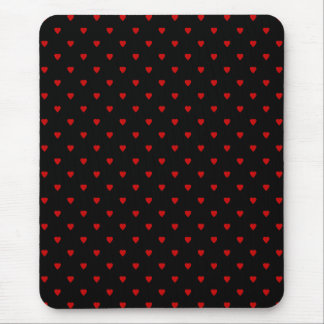 Red and Black Hearts. Pattern. Mouse Mat