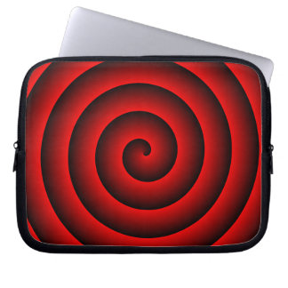 Red and Black Hypnotic Laptop Sleeve